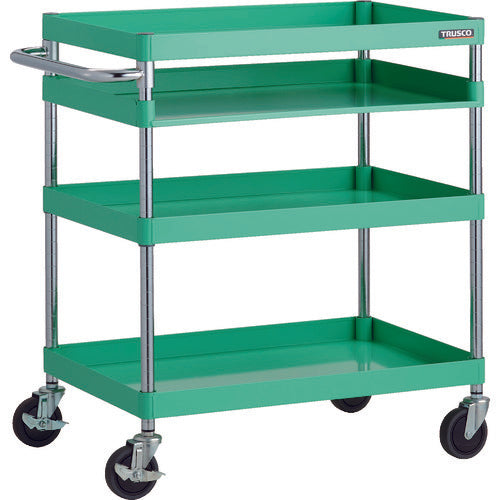 TRUSCO 툴 왜건 피닉스 왜건 소음 750X500XH880 3방 선반판 부착 영 그린 PEW-973H1-YG 1대