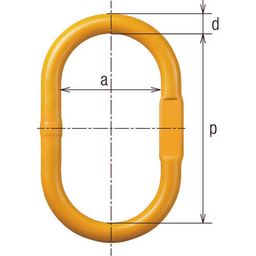 KITO 체인 링 카나그 부재(아이 타입) 마스터 링크 HMH 기본 사용 하중 11.5t HMH2016 1개