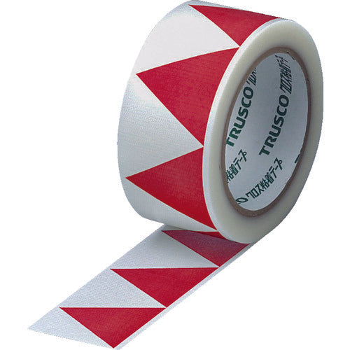 TRUSCO [Sold out and discontinued] Jagged cloth tape 50mm x 25m white red GZC-5025WR 1 roll