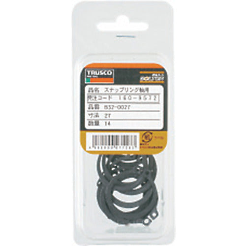TRUSCO Snap Ring for Shafts Steel Size S-11 51 Pieces B32-0011 1 PK