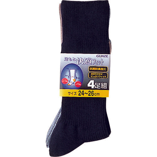 グンゼ　足もと快適フィット４足組ソックス２７アソート　04034-27-4PH　1 組
