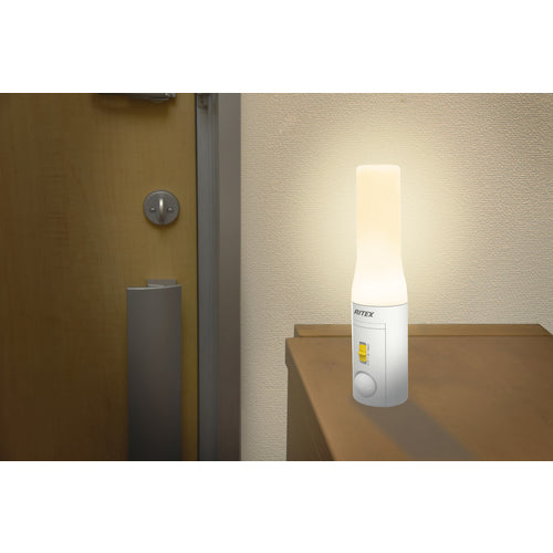 ＲＩＴＥＸ　室内用センサーライト　どこでもセンサーライト　おかえりプラス懐中電灯　使用電球０．５Ｗ　ASL-035　1 台