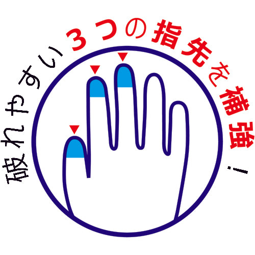 トワロン　ウレタン背抜き手袋　快適背抜き３本指先強化３双組　Ｍ　（３双入）　858-M　1 袋