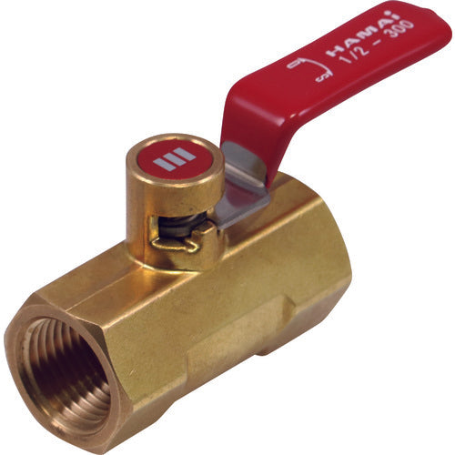 하마이 황동제 락 기능 부착 볼 밸브(레버) BBS-B51-20RC 1개