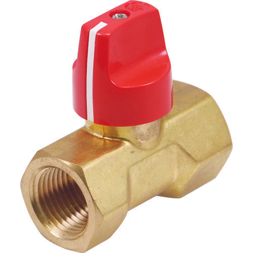 ハマイ　黄銅製ロック機能付きボールバルブ（ツマミ）　BBS-B77-08RC　1 個