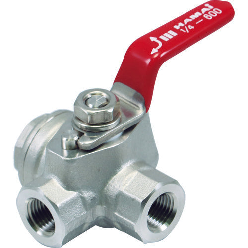 ハマイ　ステンレス製３方ボールバルブ　RSS-14-08RC　1 個