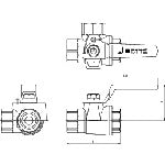 Hamai Stainless Steel 3-Way Ball Valve RSS-14-25RC 1 pc