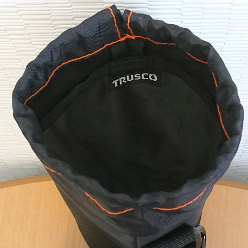TRUSCO Plastic Bottle Holder with Carabiner, Black, TPC-BK, 1 pc