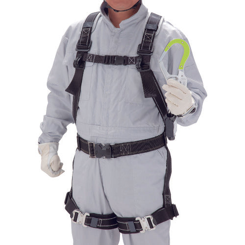 토요세후티 풀 하네스형 권취식(소형) 타입 1 싱글 랜야드(황색 수지 형광판 후크) 133-TR-Y 1개