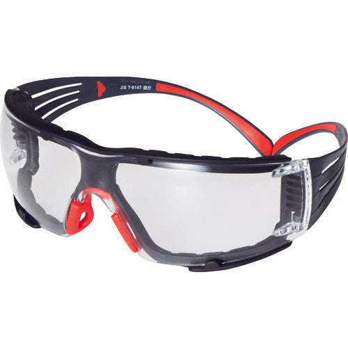 3M 시큐어 피트 보호 안경 클리어 SF401SGAF-RED-F JIS 개스킷 부착 SF401SGAF-RED-F JIS 1개