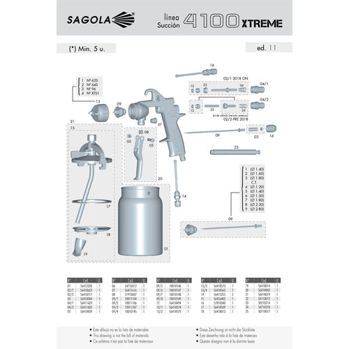 ＳＡＧＯＬＡ　【売切商品】　スプレーガン用　バルブセット　５６４１８７１７　56418717　1 個