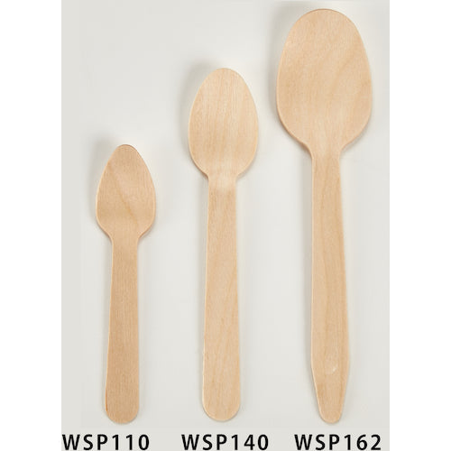 TRUSCO 목제 스푼 전체 길이 162mm 100개입 WSP-162 1봉