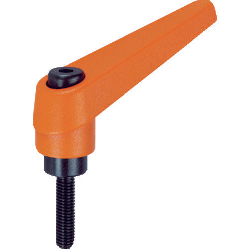 TRUSCO Clamp Lever Orange Male Thread M12 Thread Length 80 TCMR12-80 1 pc