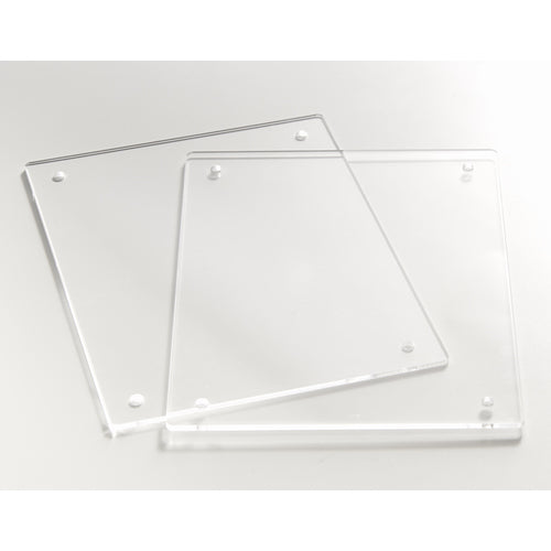 ＴＲＵＳＣＯ　アクリルパネル２枚セット　厚さ２．５ｍｍ　はがきサイズが入る　５ｍｍ穴　AP2.5-PC-5　1 Ｓ