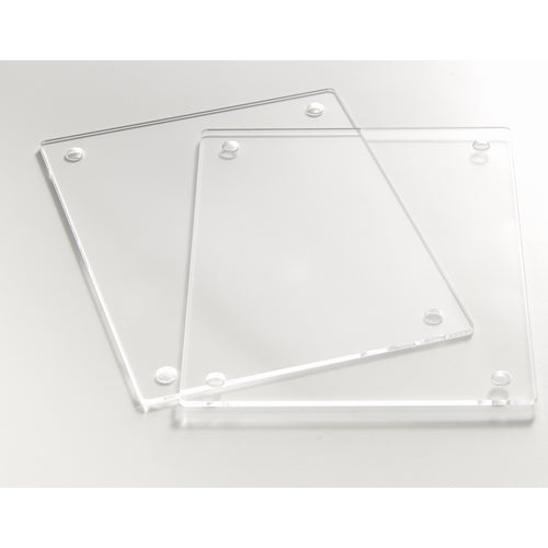 ＴＲＵＳＣＯ　アクリルパネル２枚セット　厚さ２．５ｍｍ　はがきサイズが入る　８ｍｍ穴　AP2.5-PC-8　1 Ｓ