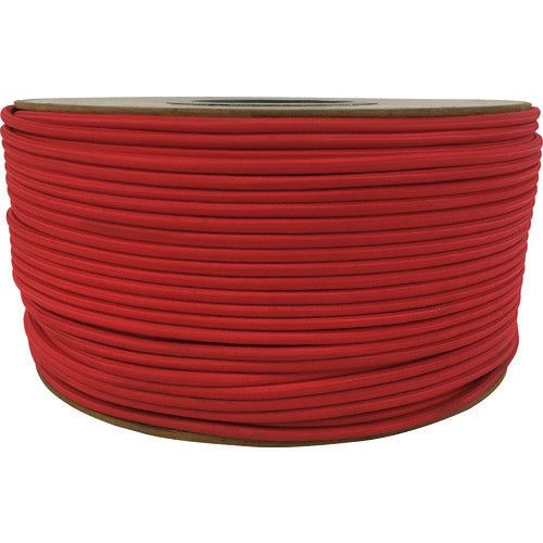 ユタカメイク　タイトゴムロープドラム巻　４．５ｍｍ×２００ｍ　レッド　PRT-10　1 巻