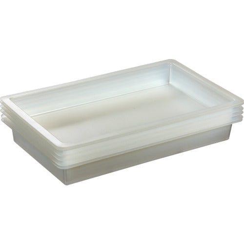 TRUSCO PP tray, flat, 1 square, 238X140X30, PPTFS-238X140X30, 1 bag