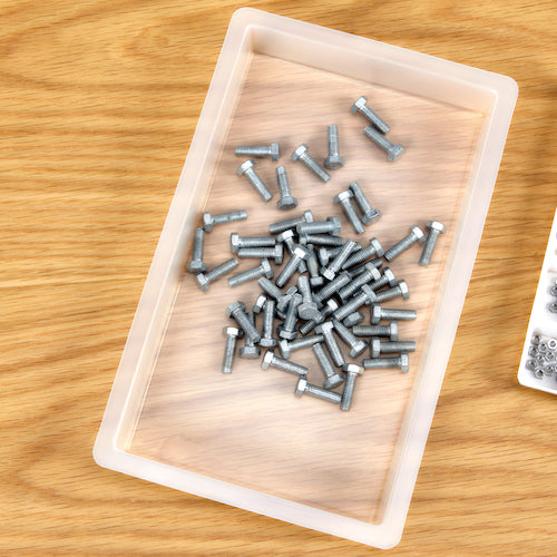 TRUSCO PP tray, flat, 1 square, 238X140X30, PPTFS-238X140X30, 1 bag