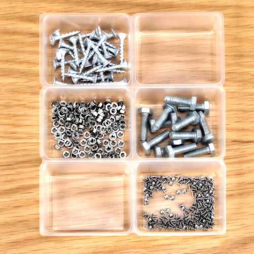 TRUSCO PP Tray, Square, Perforated, 6 Squares, 51X66, PPTSM-51X66, 1 Bag