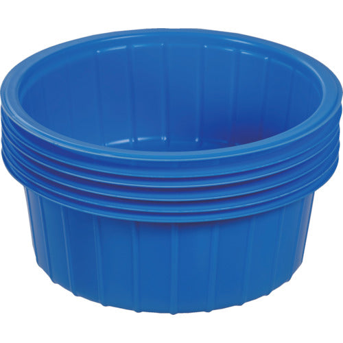 TRUSCO [Sold out and discontinued] PP tray, round, blue, 1 square, inner dimensions top 150mm, bottom 134mm, PPTCB-134, 1 bag