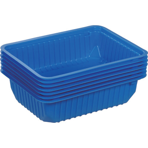 TRUSCO [Sold out and discontinued] PP tray, square, blue, 1 square, bottom surface 132X91, PPTSB-132X91, 1 bag