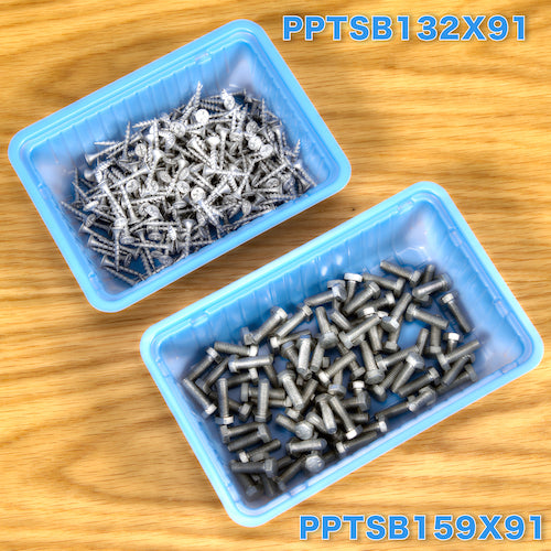 TRUSCO [Sold out and discontinued] PP tray, square, blue, 1 square, bottom surface 159 x 91, PPTSB-159X91, 1 bag