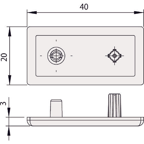 ＴＲＵＳＣＯ　ＴＳＦ２０用フレームキャップロックタイプ２０４０・キット　ＬＧ　TSFK061G　1 個