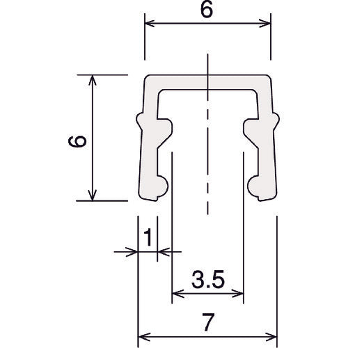 ＴＲＵＳＣＯ　ＴＳＦ２０用スロットキャップ　ＳＳ　Ｌ＝２０００　（ブラック）　TSFA103　1 個