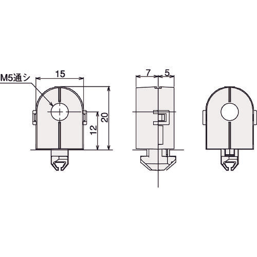 ＴＲＵＳＣＯ　ＴＳＦ２０用カバーホルダーＳＳ　キャップ付　TSFAKH5　1 個