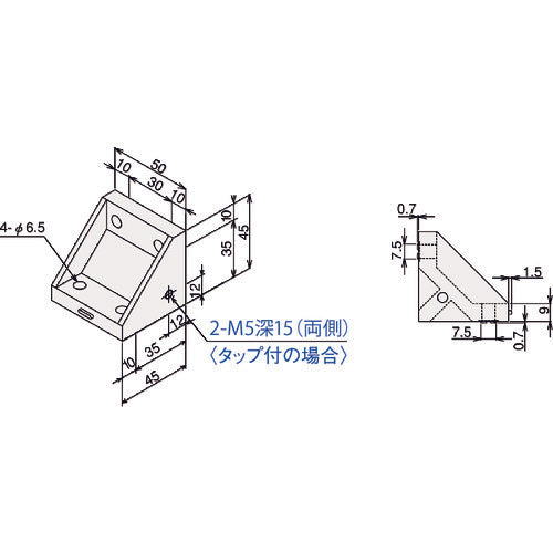 ＴＲＵＳＣＯ　ＴＳＦ３０用Ｄブラケット３０６０　TSFJ021　1 個