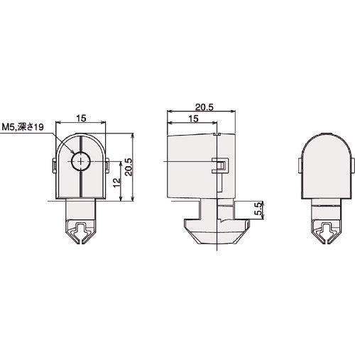 ＴＲＵＳＣＯ　ＴＳＦ４０用カバーホルダーＬ　キャップ付　TSFAKH7　1 個