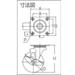 ＴＲＵＳＣＯ　キャスター　ＴＹＳシリ−ズ　オールステンレス　自在ＳＰ付　ウレタン　Φ１２５　TYSUB-SUS-125　1 個