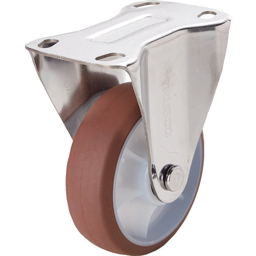 TRUSCO Caster TYS Series All Stainless Steel Fixed Urethane Φ100 TYSUK-SUS-100 1 pc