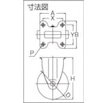 ＴＲＵＳＣＯ　キャスター　ＴＹＳシリ−ズ　オールステンレス　固定　ウレタン　Φ１２５　TYSUK-SUS-125　1 個