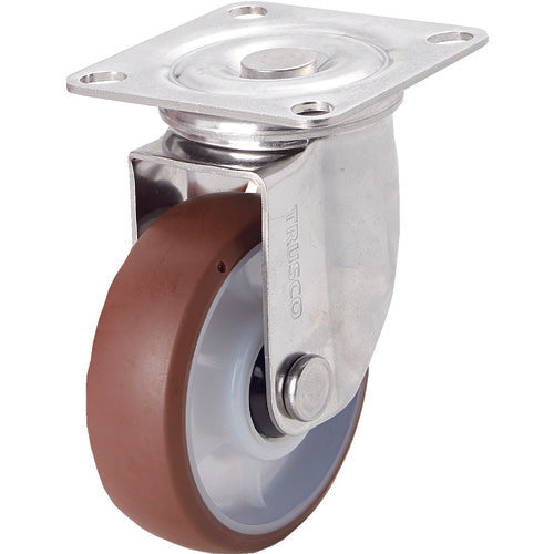 TRUSCO Caster TYS Series All Stainless Steel Swivel Urethane Φ150 TYSU-SUS-150 1 pc
