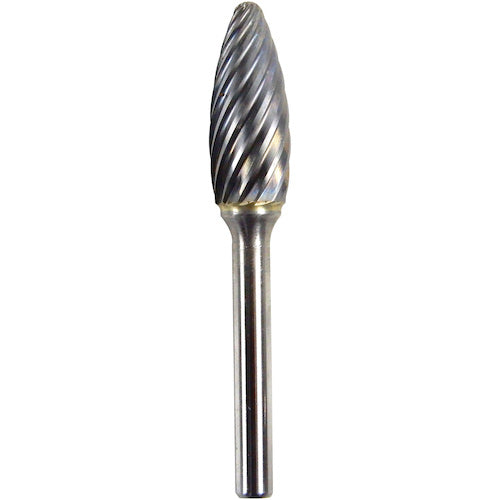 NRS Carbide Bur, Elliptical S-INOX Cut, Blade Diameter 12 x Blade Length 32 x Shaft Diameter 6 x Shaft Length 45, Brazed, TCBINX5600, 1 pc
