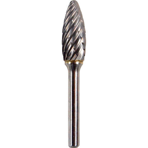 NRS Carbide Bur, Oval S-INOX Cut, Blade Diameter 10 x Blade Length 19 x Shaft Diameter 6 x Shaft Length 46, Brazed, TCBINX5555, 1 pc