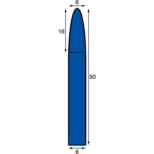NRS Carbide Bur Tsukushi D-Steel Cutting Blade Diameter 6 x Blade Length 16 x Shaft Diameter 6 x Shaft Length 34 Carbide TCBSTL9400 1 pc