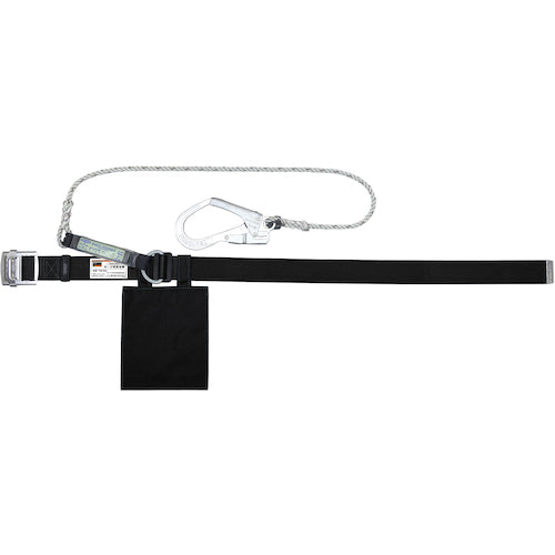TRUSCO Rope-type waist belt fall prevention device Width 50mm x Length 1150mm Black TSB-99A-BK 1 unit