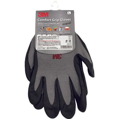 ３Ｍ　一般作業用コンフォートグリップグローブ　グレー　Ｌサイズ　GLOVE GRA L　1 双