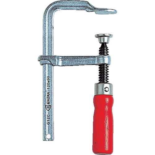 TRUSCO 여호마 클램프 나무 손잡이 최대 입개 120mmX 깊이 60mm G-12C 1 정