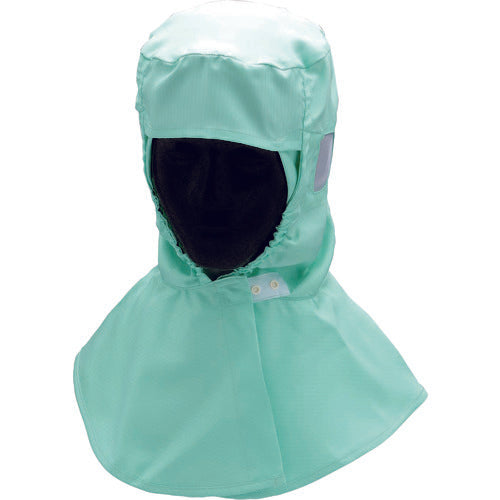 ミドリ安全　クリーンスーツ用フード　ツバなし　ＹＨＳ１０１　グリーン　Ｌ　YHS101G-L　1 枚