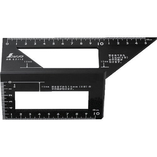 シンワ　一発止型定規ポリカ　62112　1 個