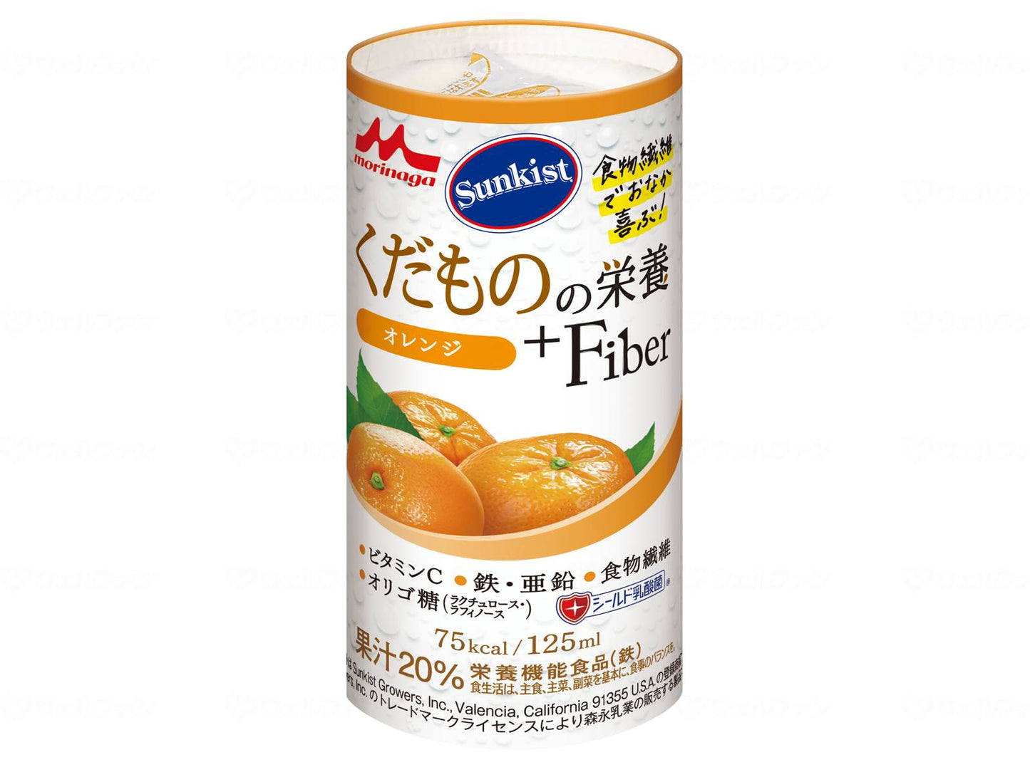 森永乳業クリニコSunkist くだものの栄養+Fiber 個 ｵﾚﾝｼﾞ