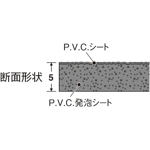 テラモト　トリプルシート　灰　５ｍｍ×１０ｍ　MR-154-110-6　1 巻