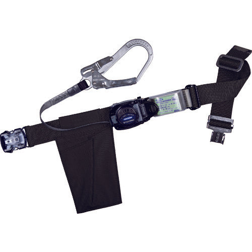 TSUYORON Body Belt Type Fall Arrest Device Retra One-Touch Type Black Medium Size TB-RN-OT590-BLK-M-BP 1 Piece