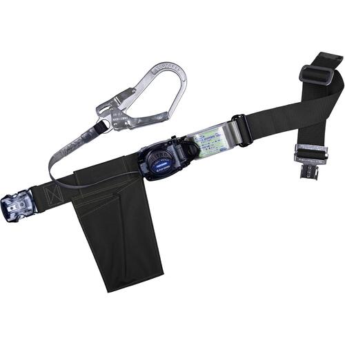 TSUYORON Retractable Safety Belt, Black, Size L, TB-RN-OT590-BLK-L-BP, 1 unit
