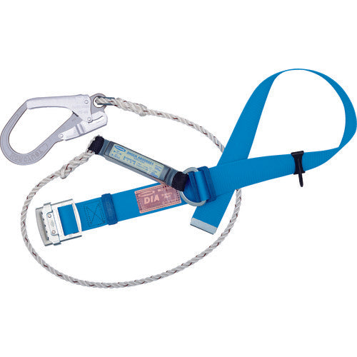 TSUYORON 몸통 벨트형 추락 제지용 기구(로프 타입) DIA 블루 M사이즈:길이 1150MM TB-DIA-599-BL4-M-BP