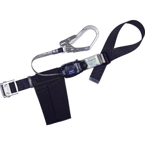 TSUYORON Body Belt Type Fall Arrest Device (Retractable Type) Retra Black L Size: 1400mm TB-RN-590-BLK-L-BP 1 Piece