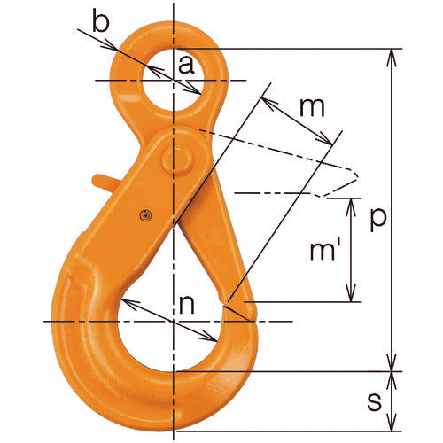 KITO 체인 링 카나그 부재(아이 타입) 싱글 훅 HJJ 기본 사용 하중 1.5t/2.0t HJJ08 1개